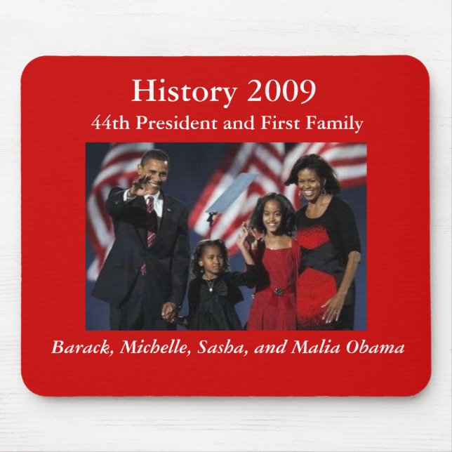 Tapis De Souris quarante-quatrième Famille présidentielle Mousepad (Devant)