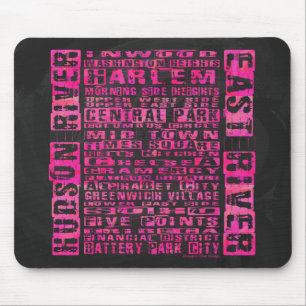 Tapis De Souris Quartiers NYC Hot Rose