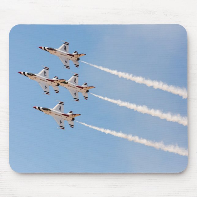 Tapis De Souris Quatre Thunderbirds F-16 volent dans la formation (Devant)
