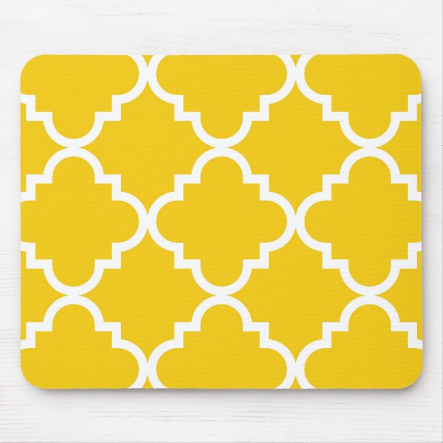 Tapis De Souris Quatrefoil Mousepad - jaune (Devant)