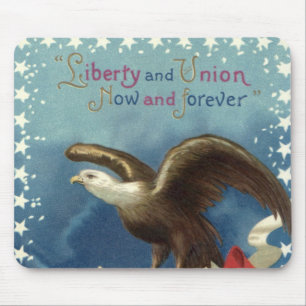 Tapis De Souris Quatrième juillet patriotique vintage avec aigle e