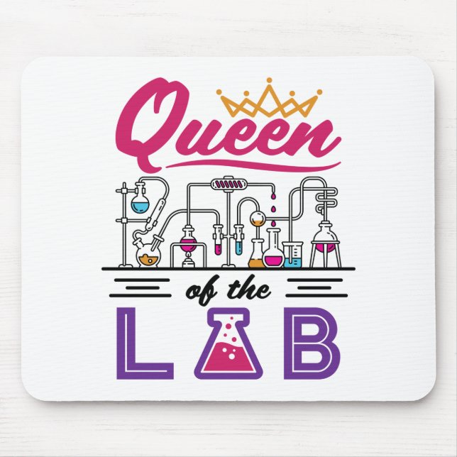 Tapis De Souris Queen of the Lab Laborician Technician Scientist (Devant)