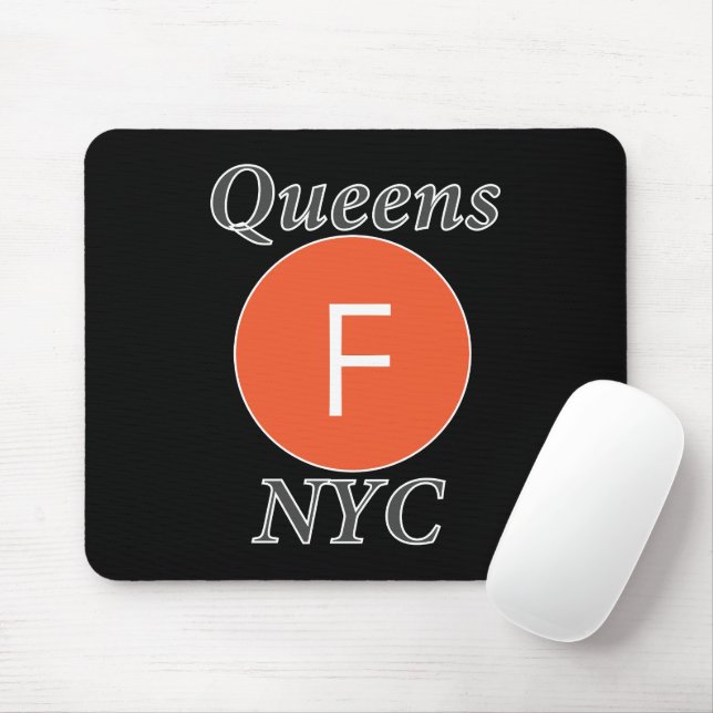 Tapis De Souris Queens NYC F Train (Avec souris)