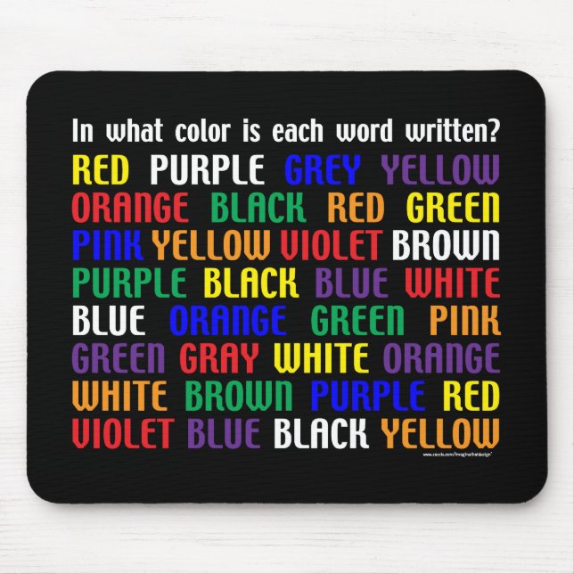 Tapis De Souris Quelle est ma couleur ? (Devant)
