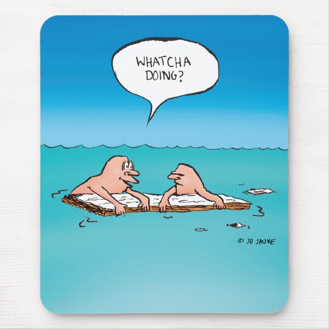 Tapis De Souris Qu'est-ce que ça fait ? Caricature d'épave (Devant)