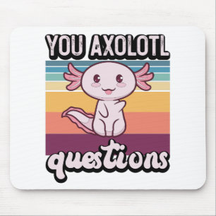 Tapis De Souris Questions sur votre axolotl vintage Mignon axolotl