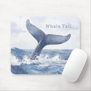 Tapis De Souris Queue de baleine de l'océan bleu