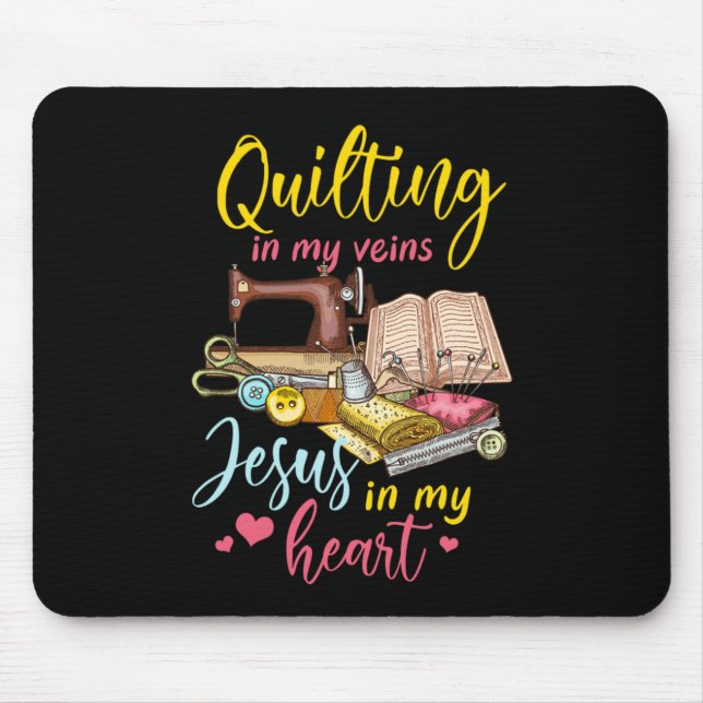 Tapis De Souris Quilting Jésus Christ Religieux Quilt Machi à coud (Devant)