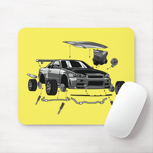 TAPIS DE SOURIS R34 ASSEMBLAGE SKYLINE (Avec souris)