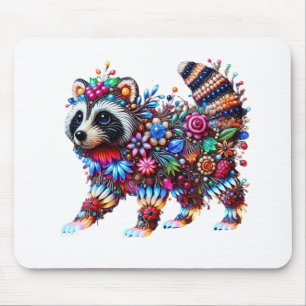 Tapis De Souris Raccoon brillant enchanté