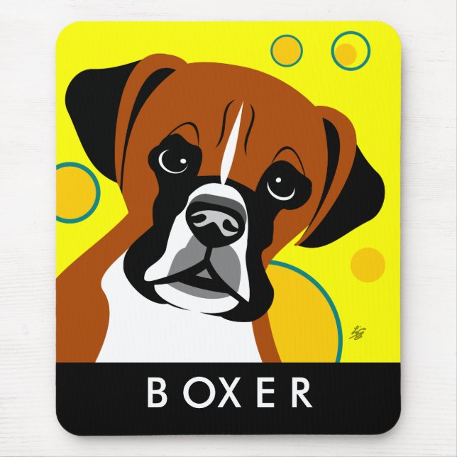 Tapis De Souris Race de chien Boxer (Devant)