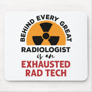 Tapis De Souris Rad Tech épuisé Drôle Technologue Radiologique