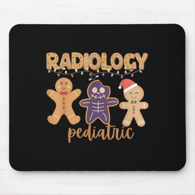 Tapis De Souris Radiology Tech Pediatric Christmas Gingerbread Man (Devant)
