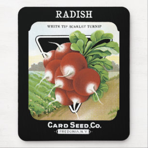 Tapis De Souris Radish Seed Packet Étiquette