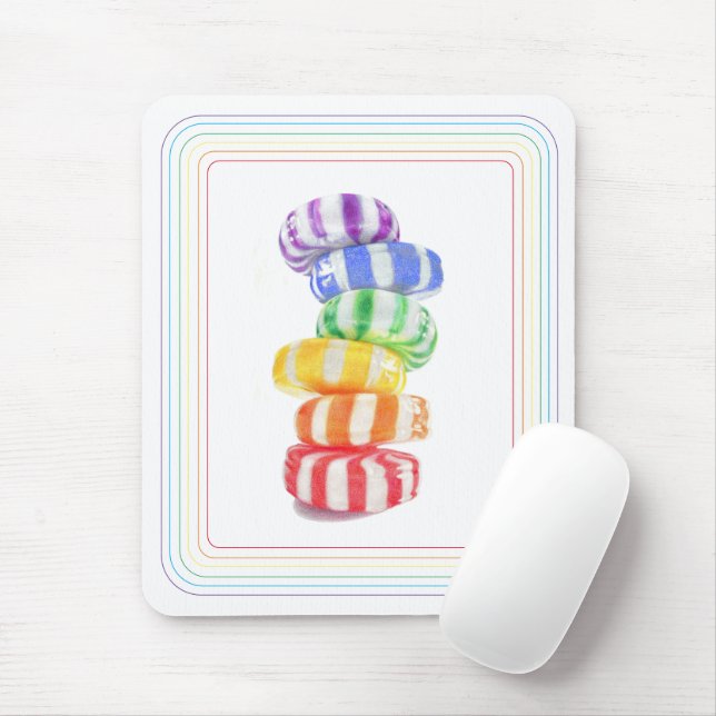 Tapis De Souris RAINBOW CANDY Mousepad (Avec souris)