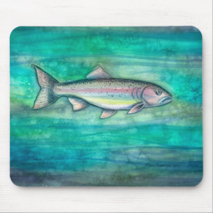 Tapis De Souris Rainbow Trout Wildlife Art Mousepad