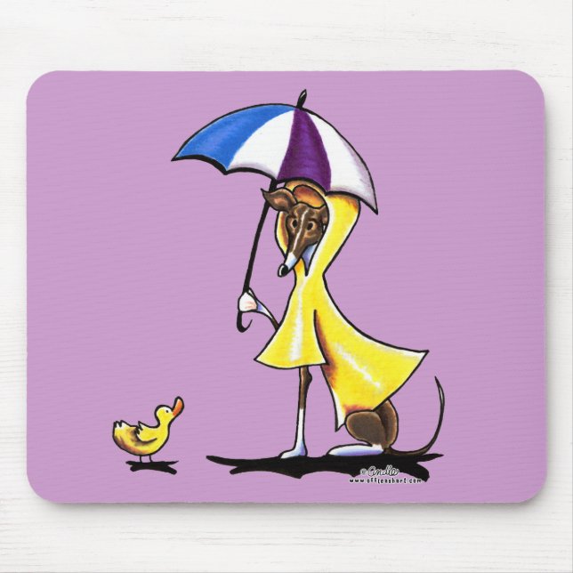Tapis De Souris Raincoat italien Greyhound (Devant)