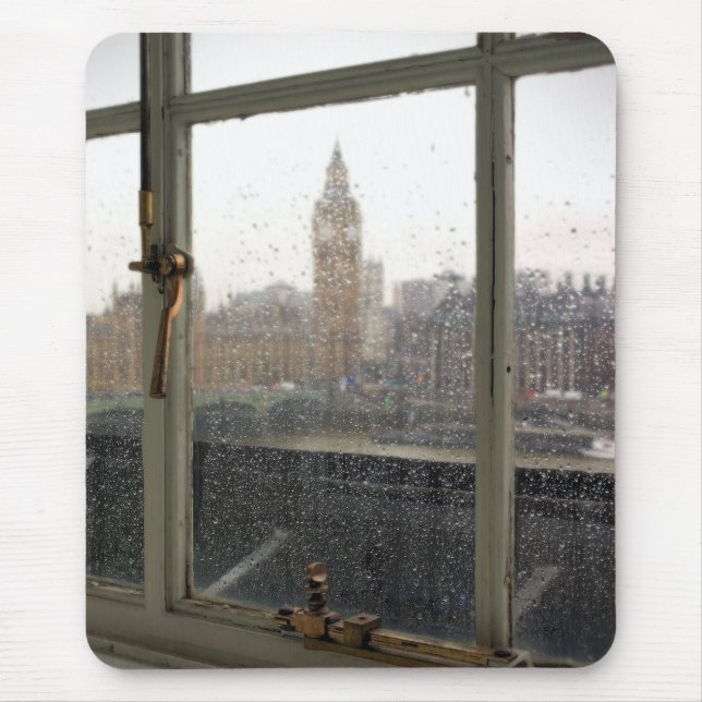 Tapis De Souris Rainy Day View sur Big Ben - London Mouse Pad (Devant)
