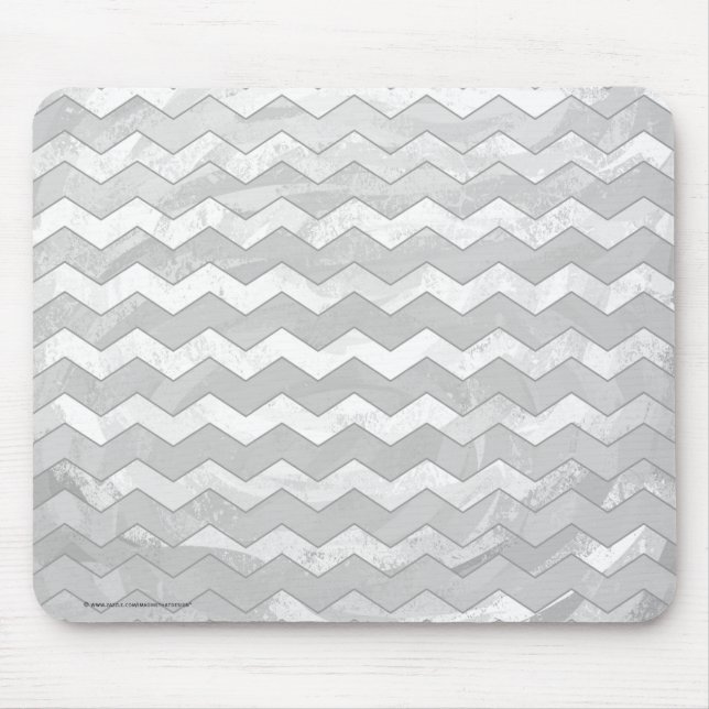 Tapis De Souris Rainy Sky Grey Chevron Motif (Devant)