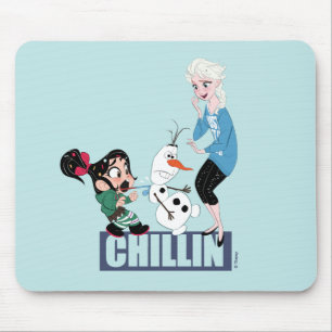 Tapis De Souris Ralph rompt Internet Elsa & Olaf - Chillin