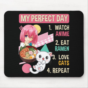 Tapis De Souris Ramen Cat Kawaii Anime Japonaise Food Girls Offici