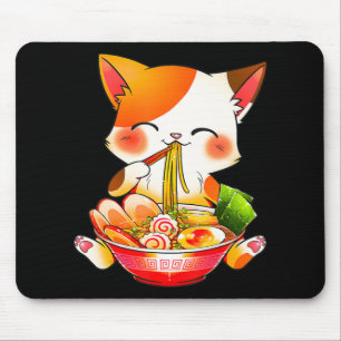 Tapis De Souris Ramen Cat Neko Anime Kawaii Japonais Cadeau alimen