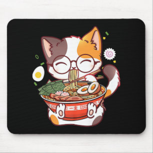 Tapis De Souris Ramen Chat Japonais Nourriture Kawaii Anime Girls
