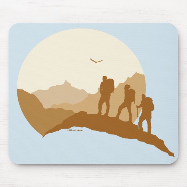 Tapis De Souris Randonnée extérieur de la vie affectueuse avec des (Devant)