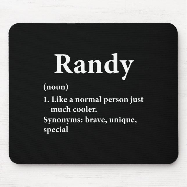 Tapis De Souris Randy Name Definition Funny D  (Devant)