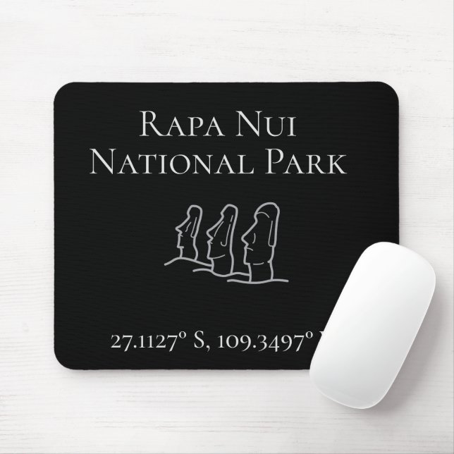 Tapis De Souris Rapa Nui Latitude & Longitude (Avec souris)