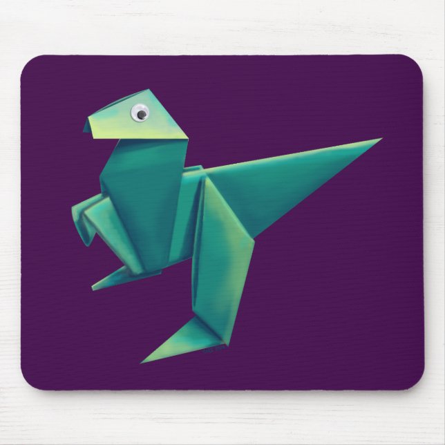 Tapis De Souris Rapteur d'origami à yeux googly (Devant)