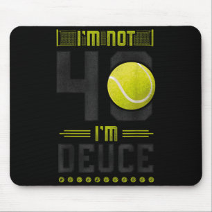 Tapis De Souris Raquette de joueur de tennis drôle 40e anniversair