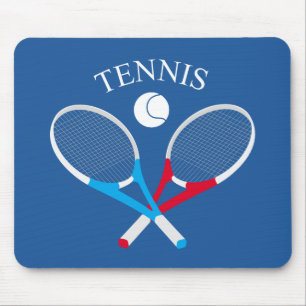 Tapis De Souris Raquettes de tennis et ballon de tennis