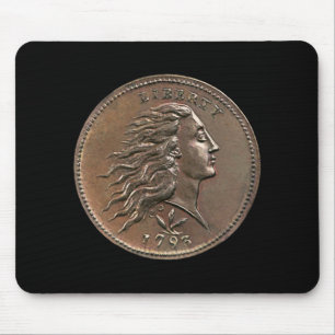 Tapis De Souris Rare 1793 U.S. Penny Mouse Pad