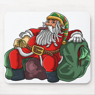 Tapis De Souris rasta santa claus rastafarian p