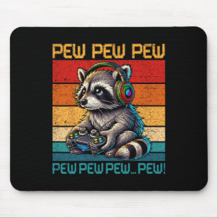 Tapis De Souris Raton laveur de Pew vintage joueur de jeux vidéo A