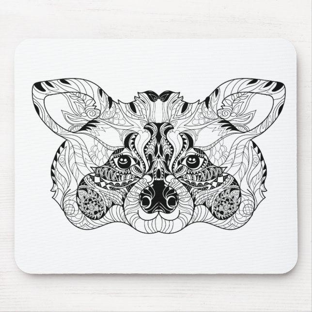 Tapis De Souris Raton laveur inspiré (Devant)