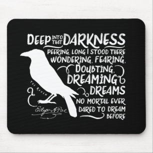 Tapis De Souris Raven (profondément dans cette obscurité) par