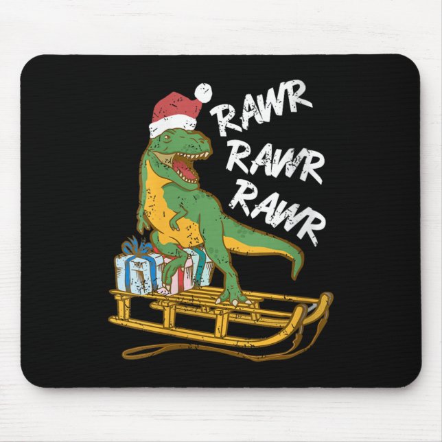 Tapis De Souris Rawr Rawr Rawr Rawr Rawr Funny Christmas Dino Slei (Devant)