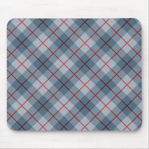 Tapis De Souris Rayure Bleu-Rouge de plaid polarisé