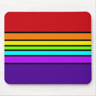 Tapis de souris rayures arc-en-ciel horizontales o