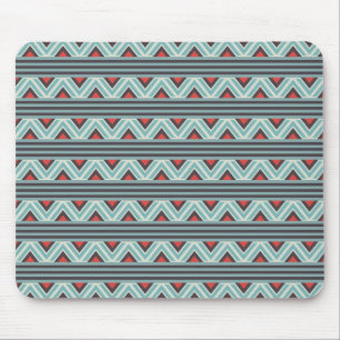 Tapis De Souris Rayures aztèques bleues