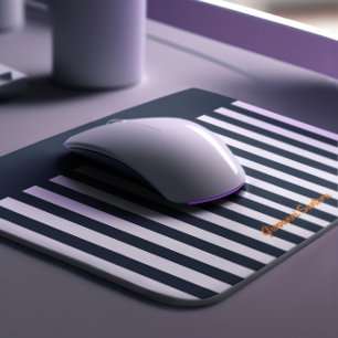Tapis De Souris Rayures de la Marine Le Monogramme du Gentleman