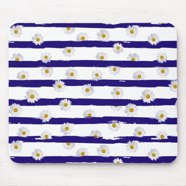 Tapis De Souris Rayures de marguerite (Devant)