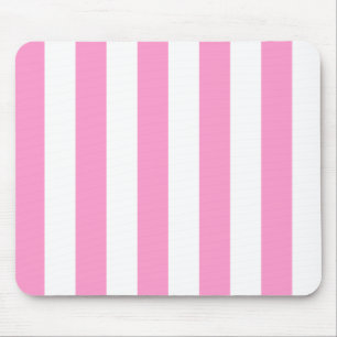 Tapis de souris rayures rose et blanc