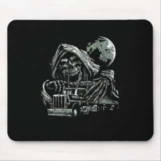 Tapis De Souris Reaper Skull Skeleton Truck Driver Trucucker