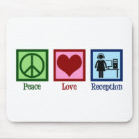 Réception d'amour de paix gentille réceptionniste