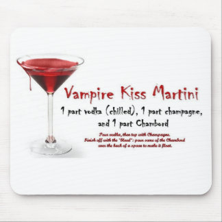 Tapis De Souris Recette de boissons de Martini de baiser de