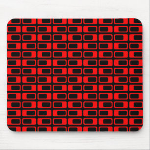 Tapis De Souris Rectangles alternatives (rouge avec noir)