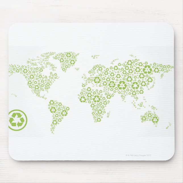 Tapis De Souris Recycler les symboles utilisés pour créer la planè (Devant)